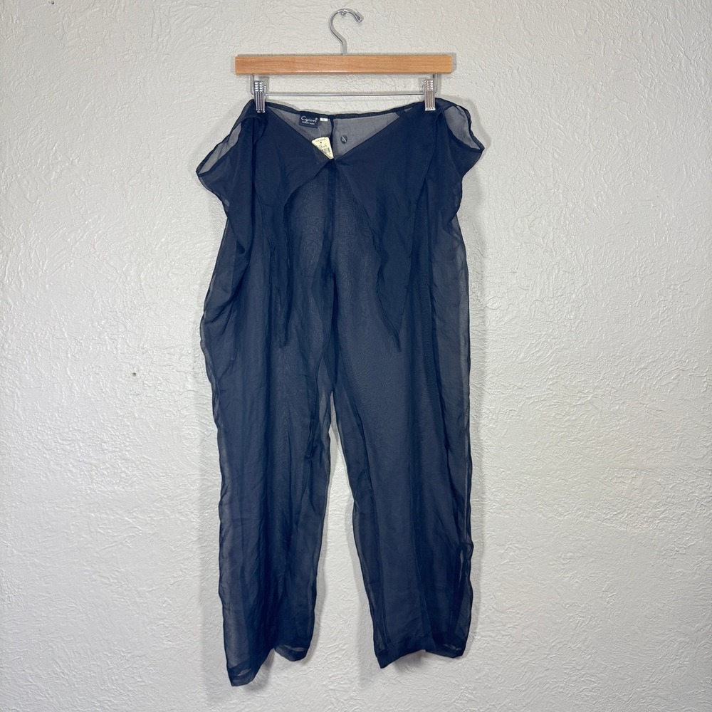 Cejon Beach Wear Swim Cover Pants L Sheer Tie Resortwear Minimalist Designer